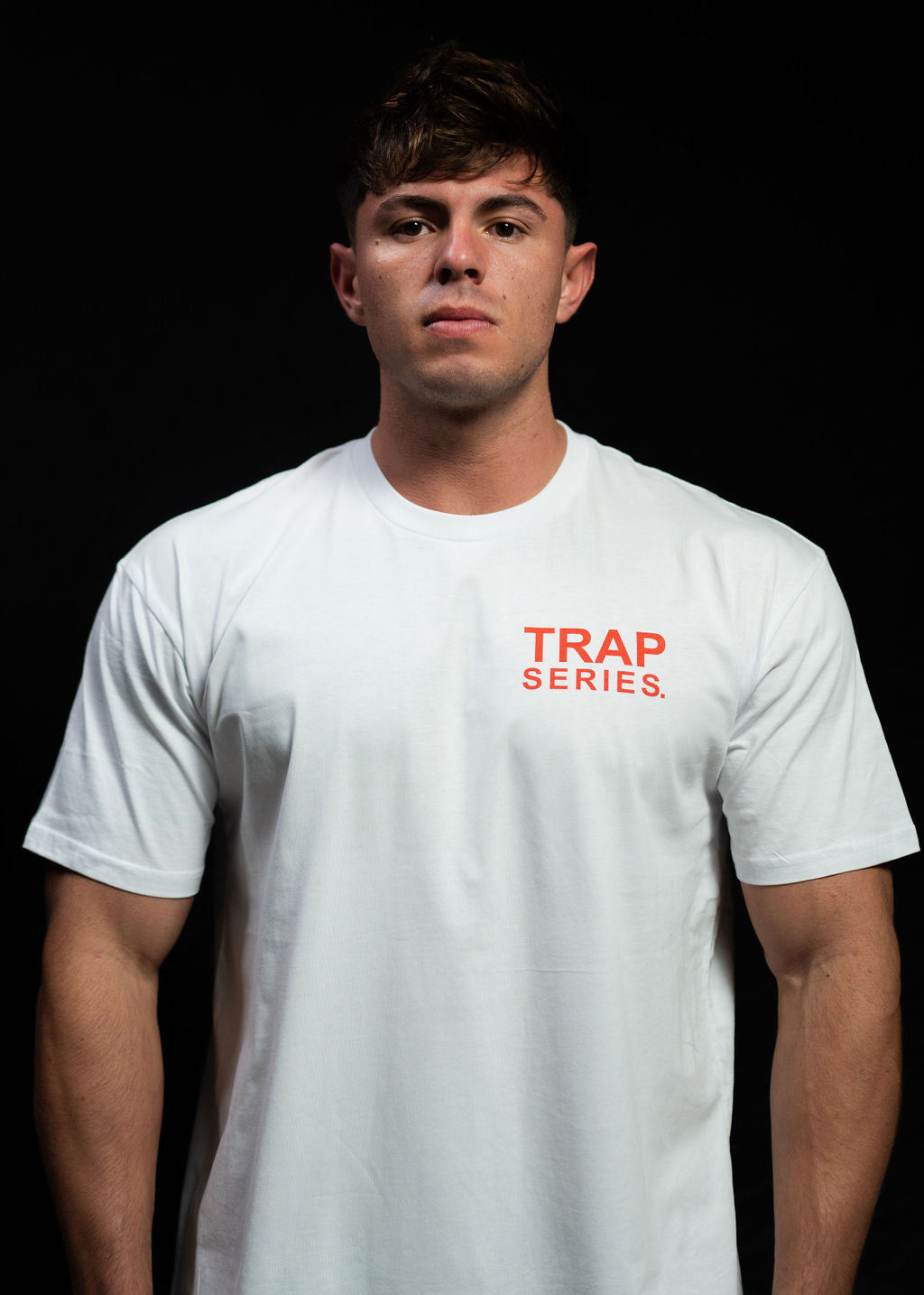 WHITE RED TRAP SERIES T-SHIRT