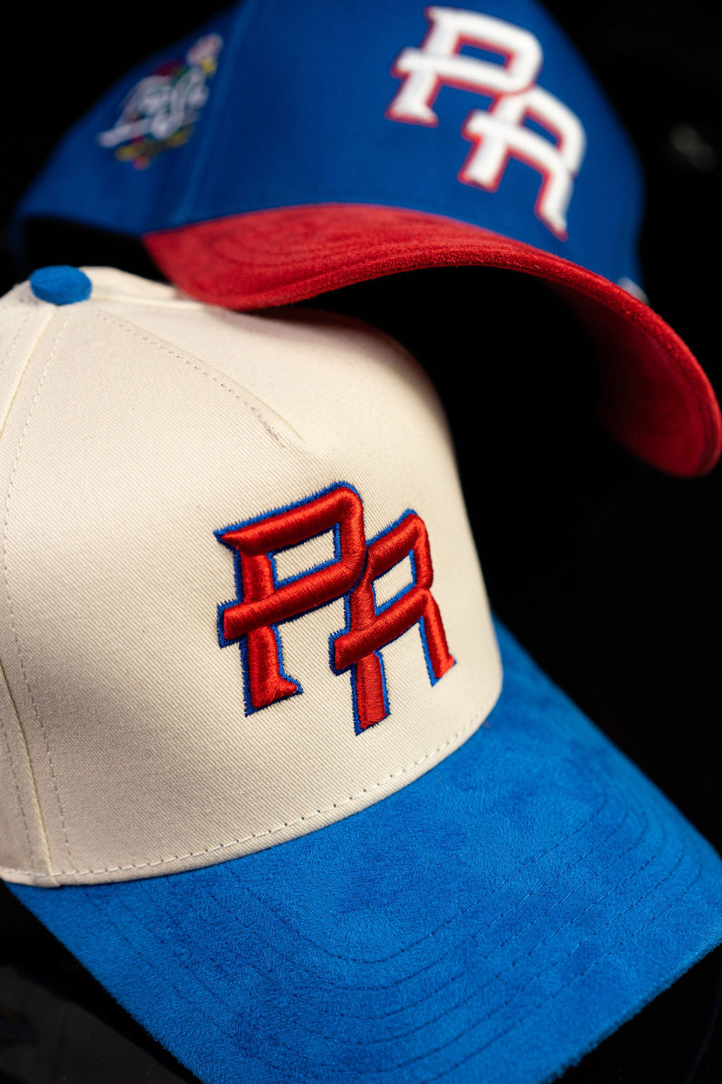 PUERTO RICO HAT BLUE SUEDE BRIM