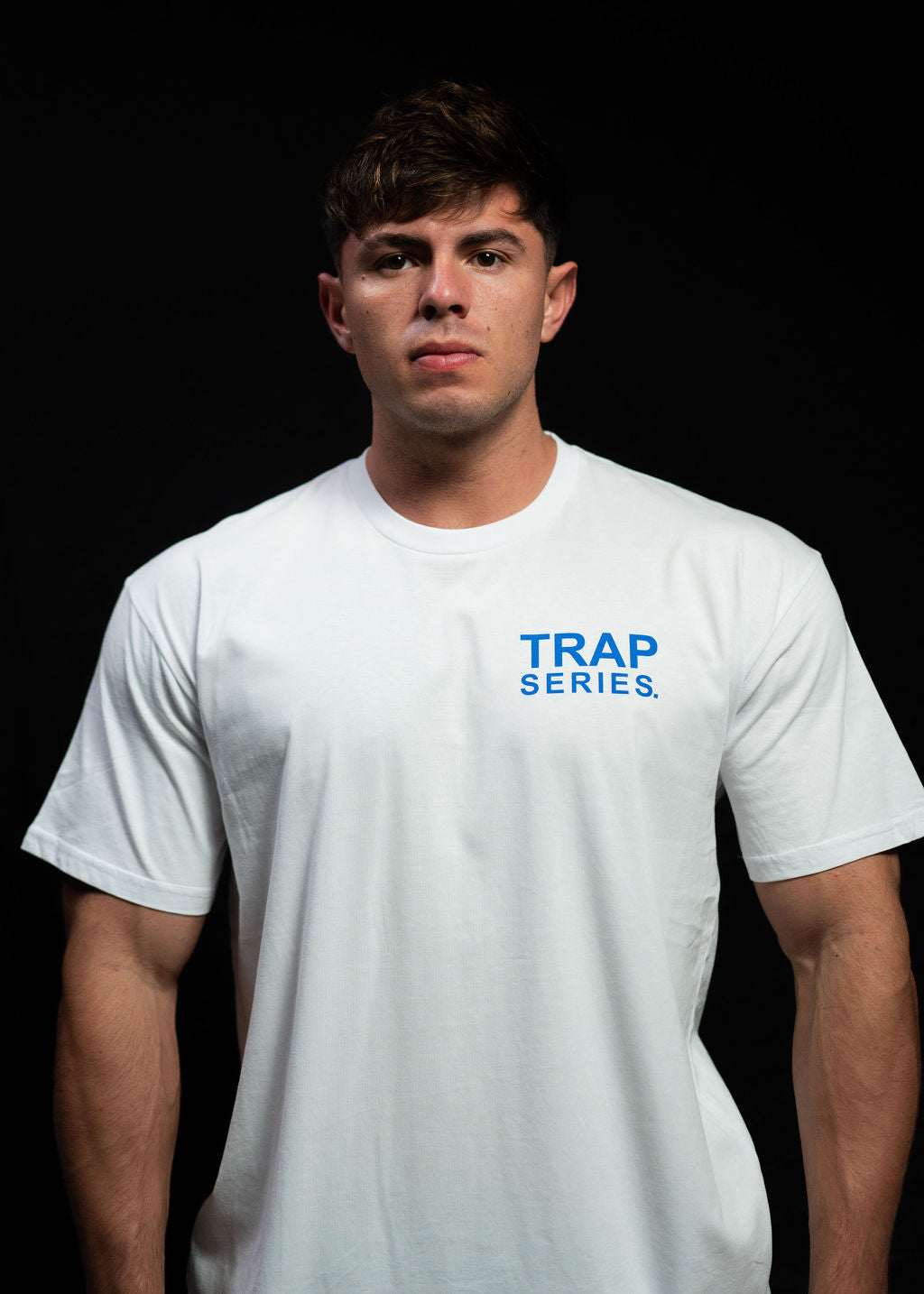 WHITE BLUE TRAP SERIES T-SHIRT