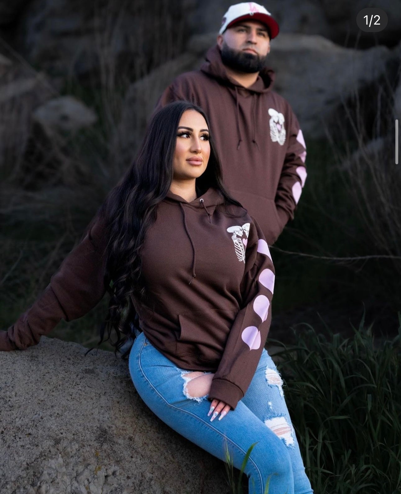 BROWN IM YOURS NOW AND FOREVER SWEATER