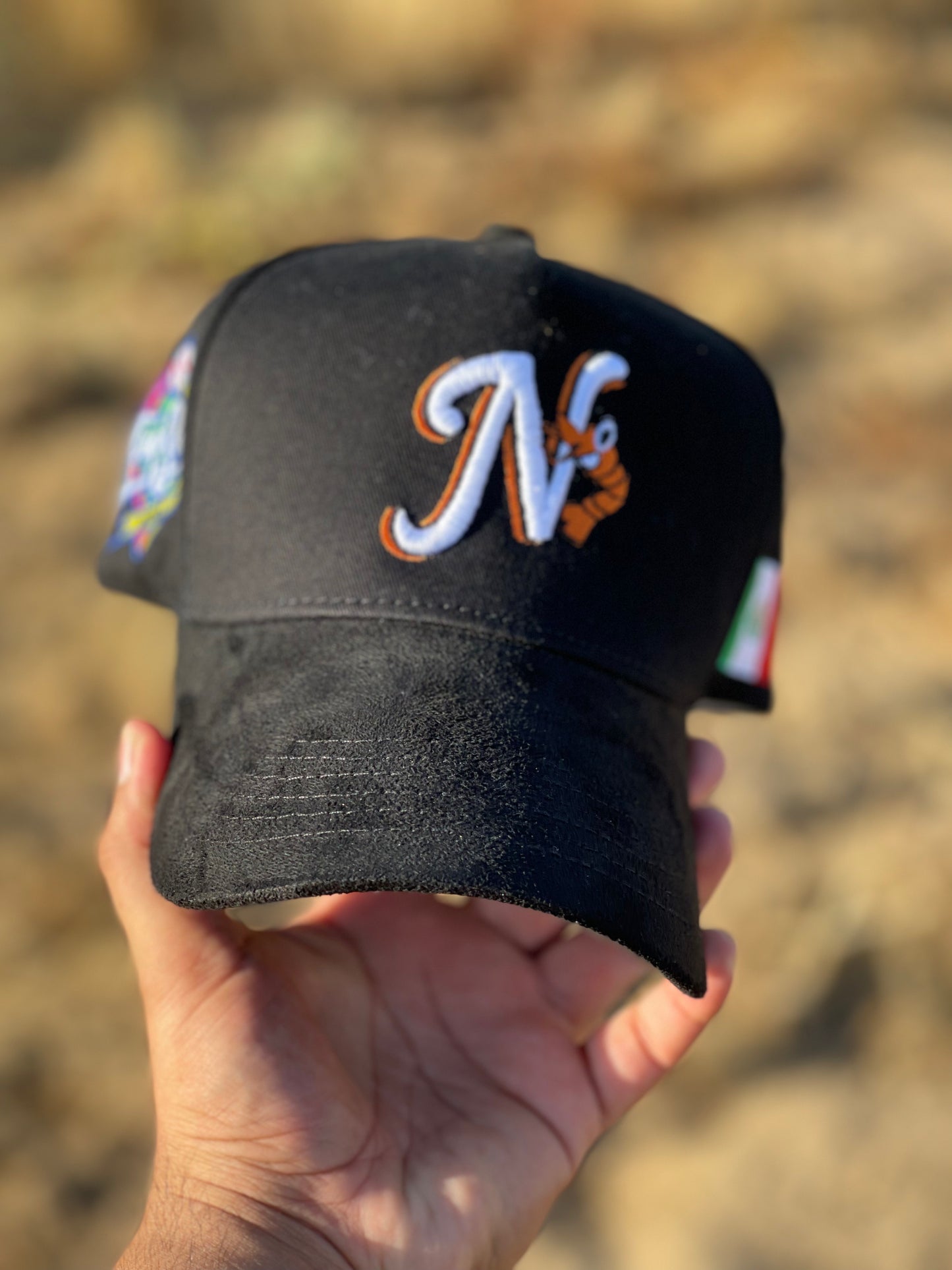 LOS CAMARONEROS DE NAYARIT SUEDE BRIM HAT