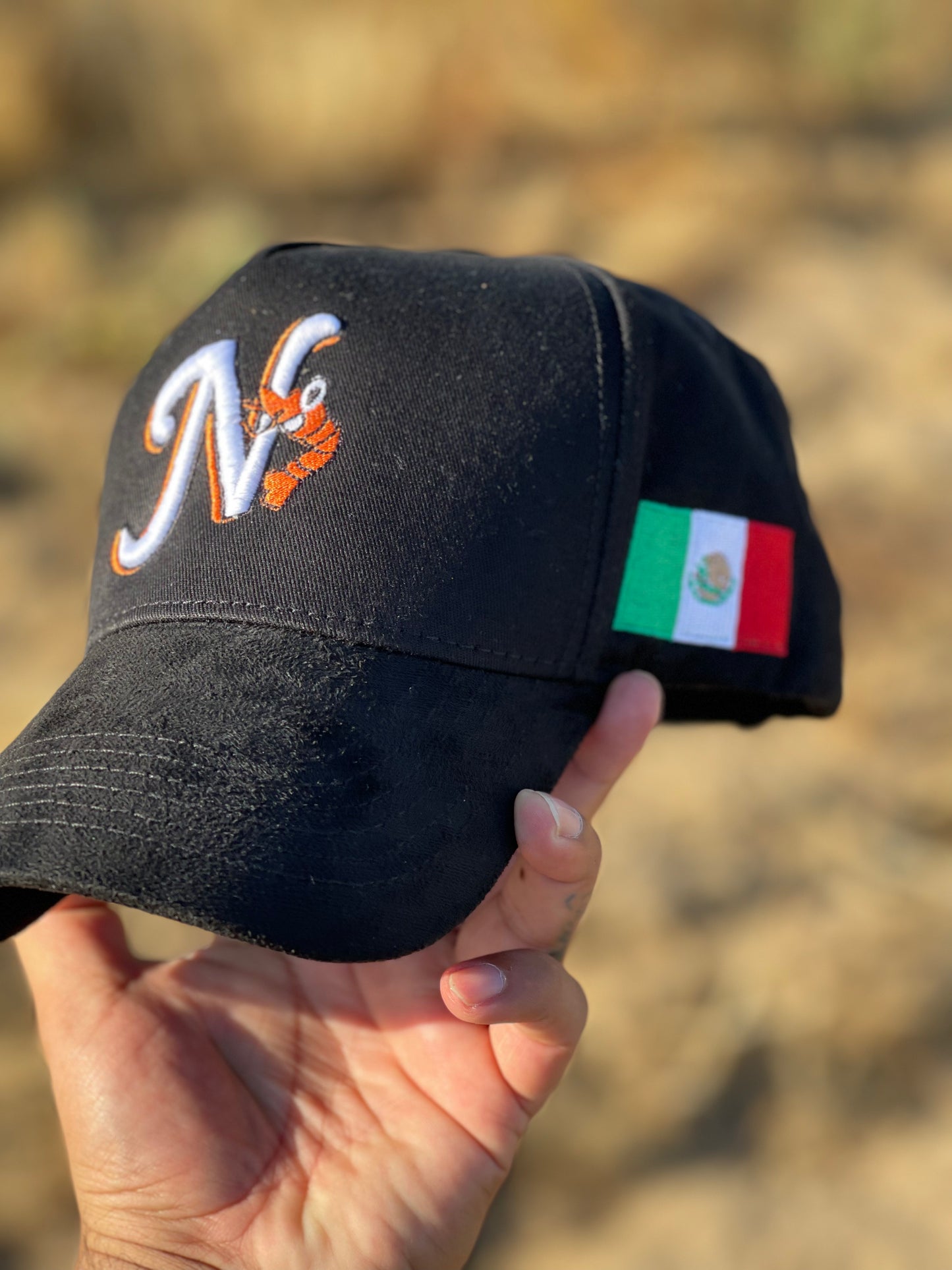 LOS CAMARONEROS DE NAYARIT SUEDE BRIM HAT