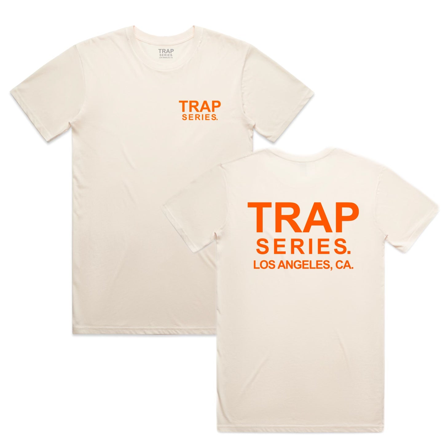 TRAP SERIES (WHITE WITH ORANGE) T-SHIRT