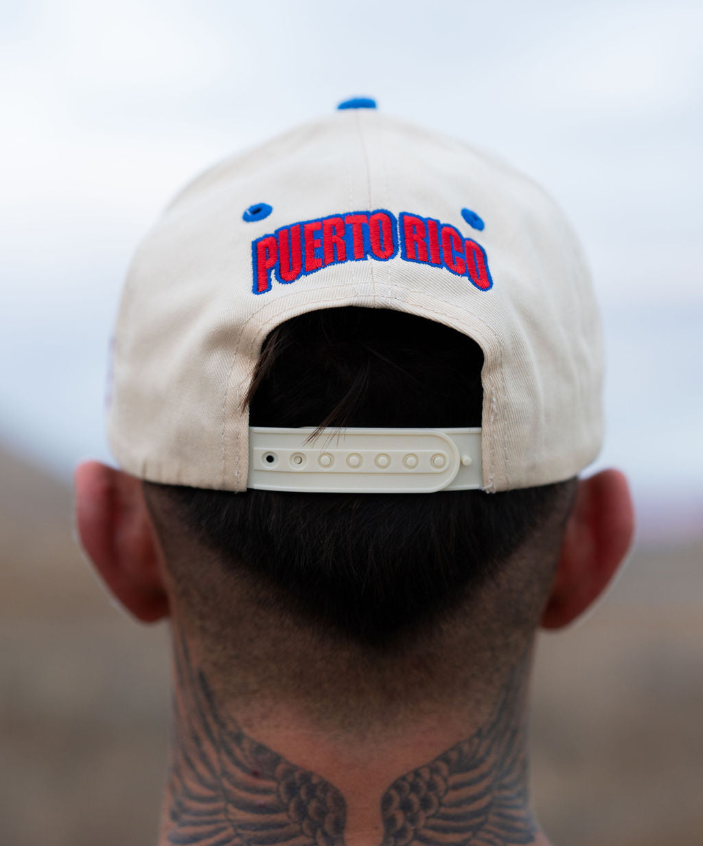 PUERTO RICO HAT BLUE SUEDE BRIM