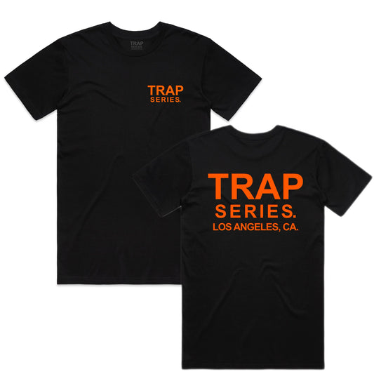 TRAP SERIES (BLACK WITH ORANGE) T-SHIRT